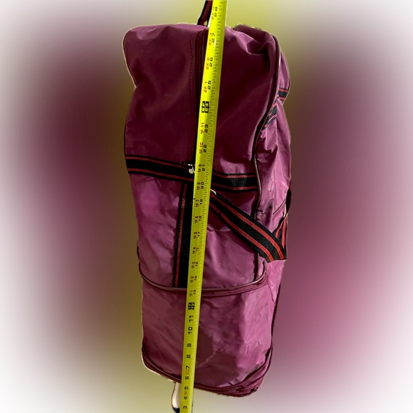 VTG EXPANDABLE ROLLING TRAVEL LUGGAGE BAG WHEELS FUSHIA PURPLE PINK 20”x11”x 24” - Picture 10 of 14